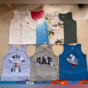 Bundle of 7 sleeveless shirts for toddlers